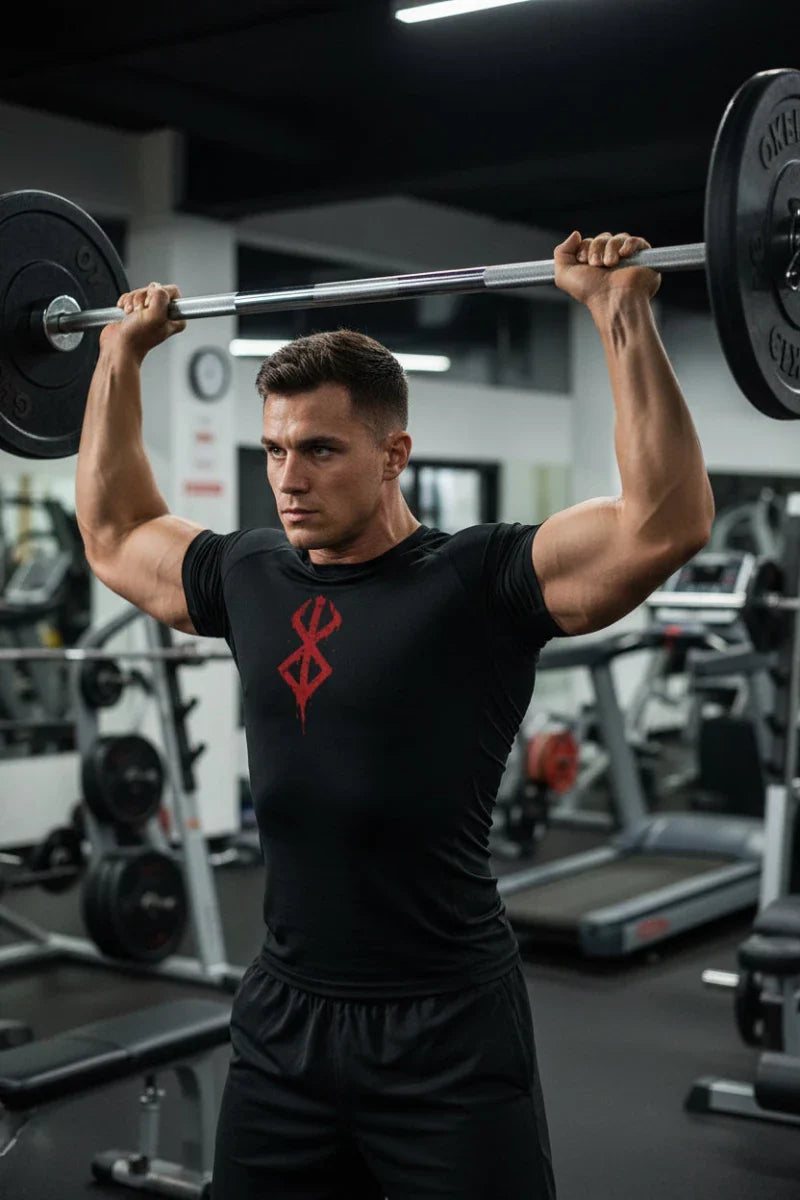 Men's Print Compression Shirts Summer Short Sleeve Rash Guard Gym Workout T-shirt Athletic Quick Dry Baselayer Undershirts Tops