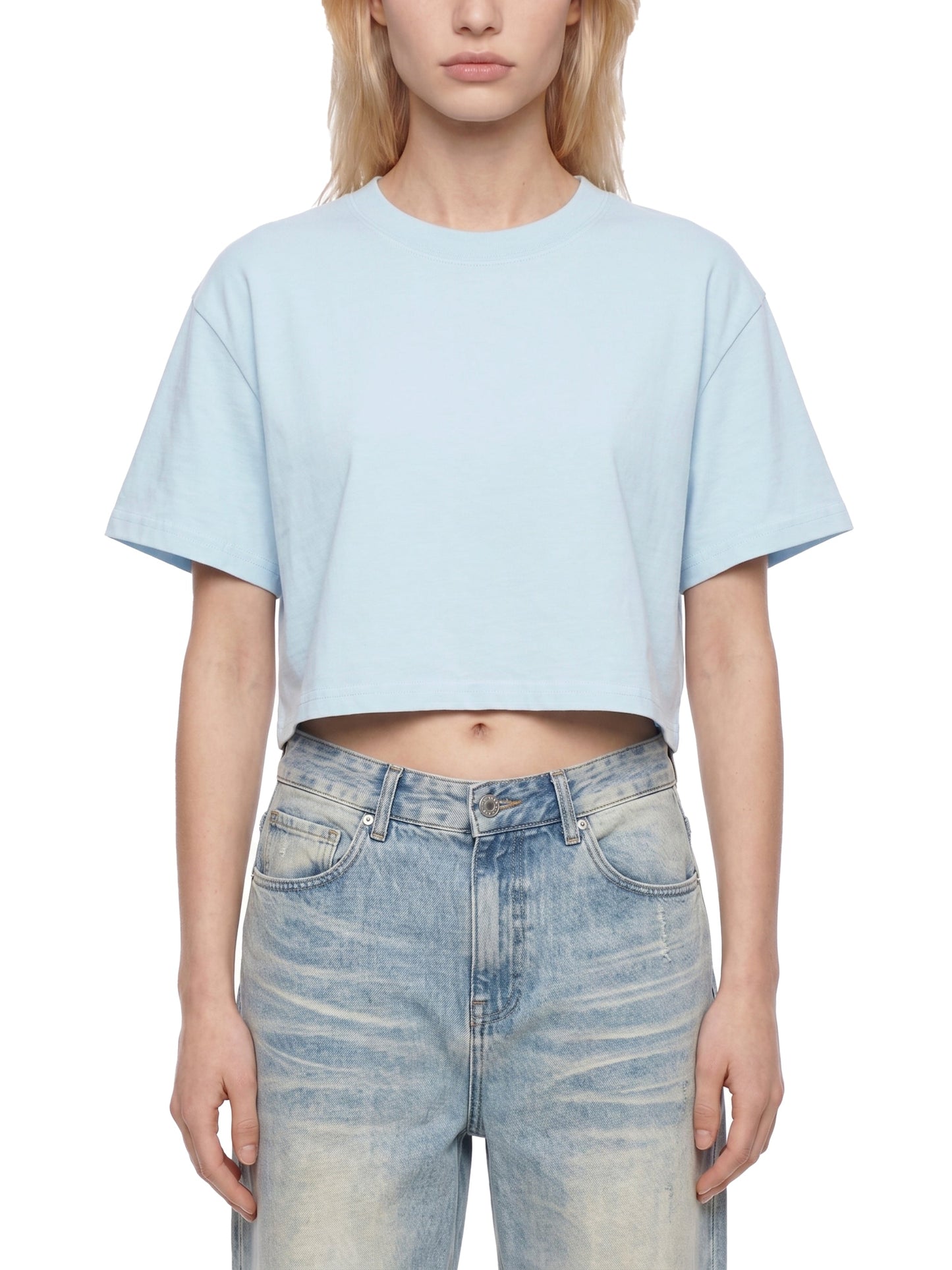Loki & Ivy Women's Mineral Wash Cotton Crop T-Shirt